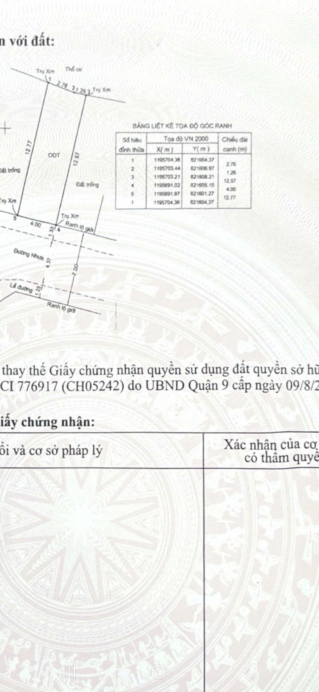 Bán đất đường 6 Long Phước Q.9