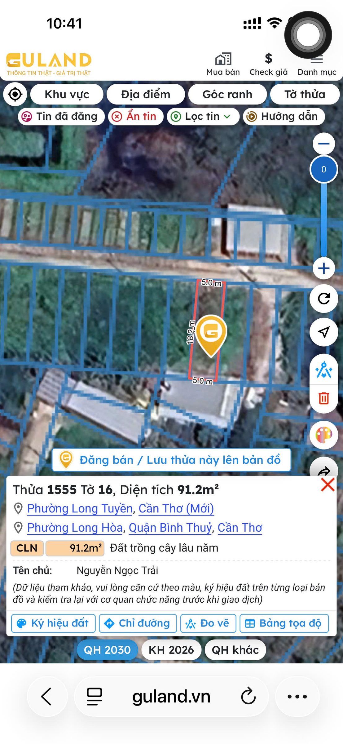 Bán đất 91.4m² ngang 5m giá 499 triệu tại Phường Long Tuyền