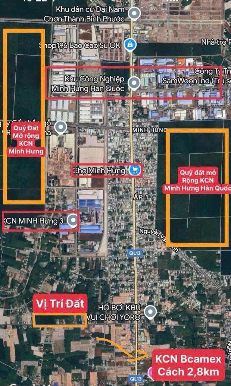 Bán đất 191m² có sẵn 50m² thổ cư ngang 5m giá 1.15 tỷ tại Phường Minh Hưng
