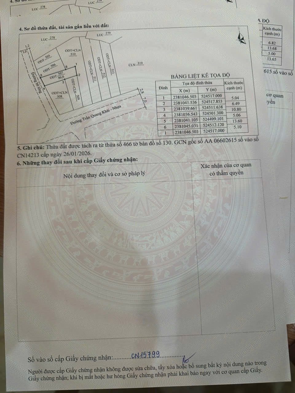Bán đất 90m² full thổ cư ngang 5m giá 1.85 tỷ tại Phường Móng Cái 1