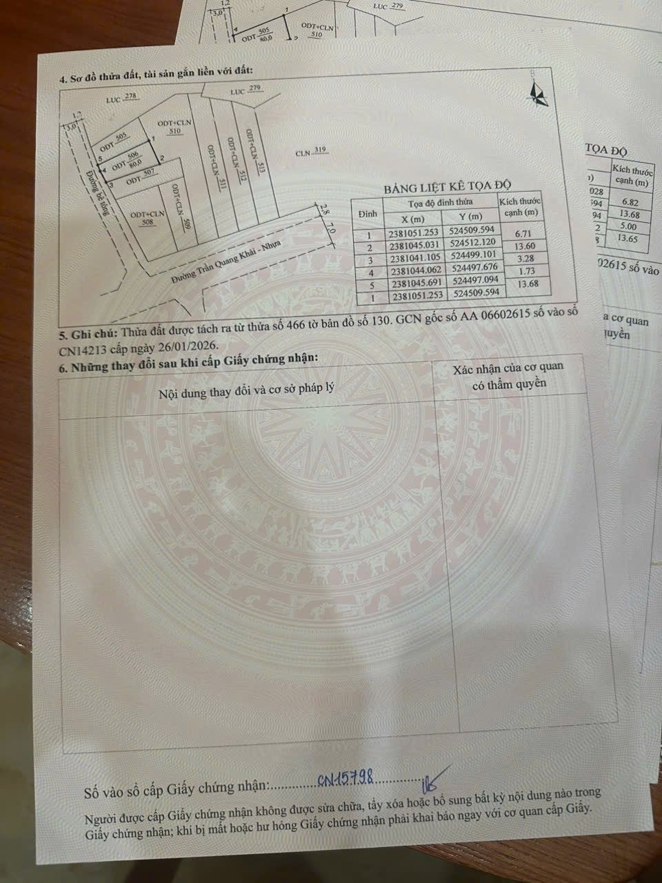 Bán đất 80m² full thổ cư ngang 5m giá 1.75 tỷ tại Phường Móng Cái 1