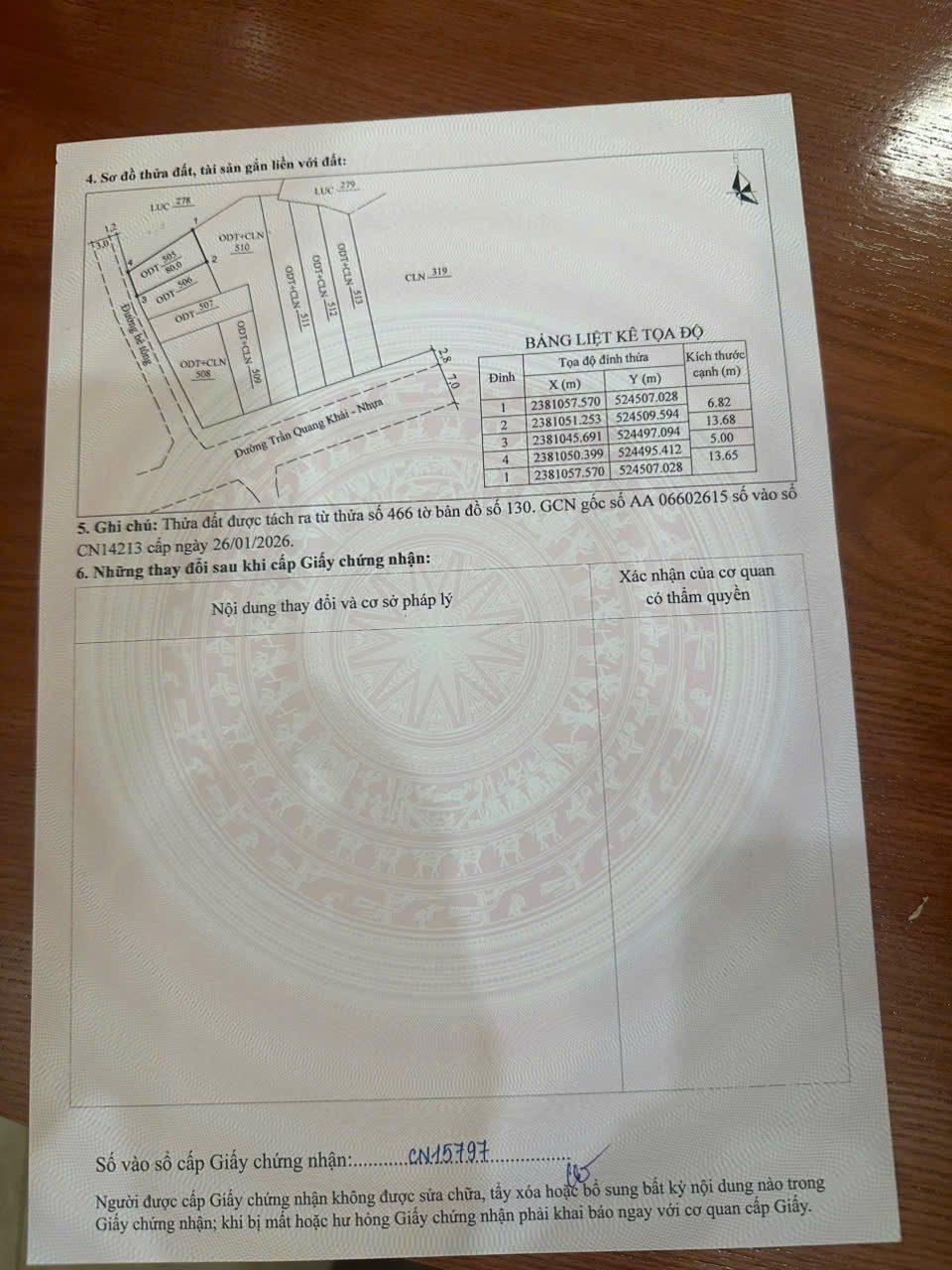 Bán đất 80m² full thổ cư ngang 5m giá 1.75 tỷ tại Phường Móng Cái 1