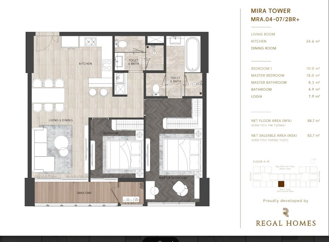 🌟 CẦN BÁN CĂN HỘ 2 NGỦ – TÒA MIRA , REGAL COMPLEX ĐÀ NẴNG 🌟