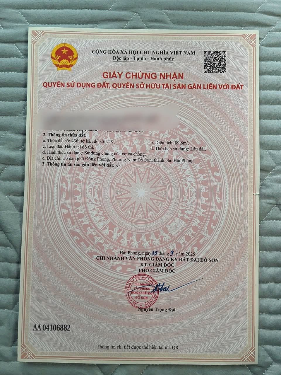 Bán đất gần ngày khu công nghiệp Đồ Sơn.