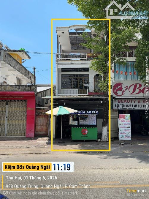 Bán nhà cũ cấp 2 mặt tiền Quan Trung, 2 lầu 1 trệt có Sổ hồng, 4.9x38m, sàn 180m, 5.6 tỷ