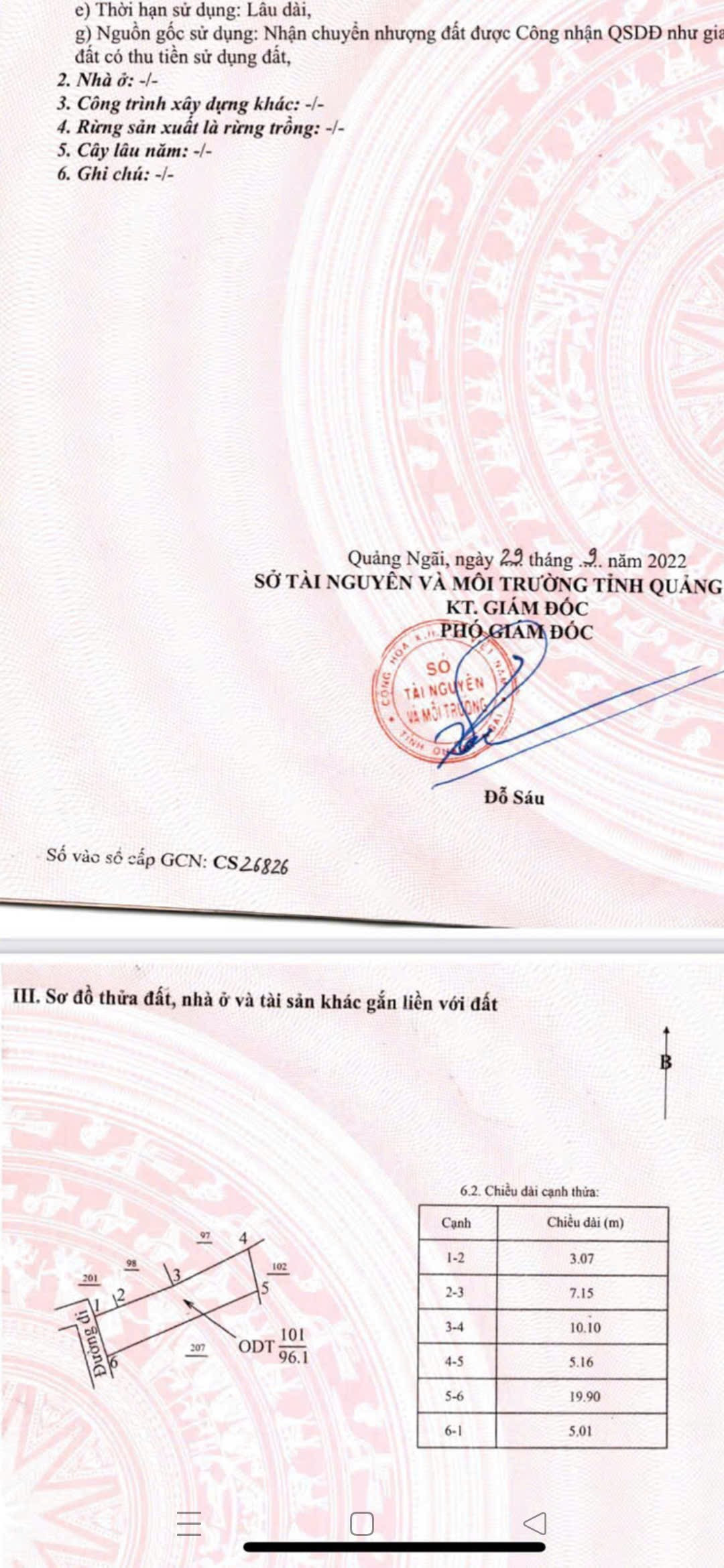 Bán đất 96m² full thổ cư ngang 5m giá 1.2 tỷ tại Phường Nghĩa Lộ