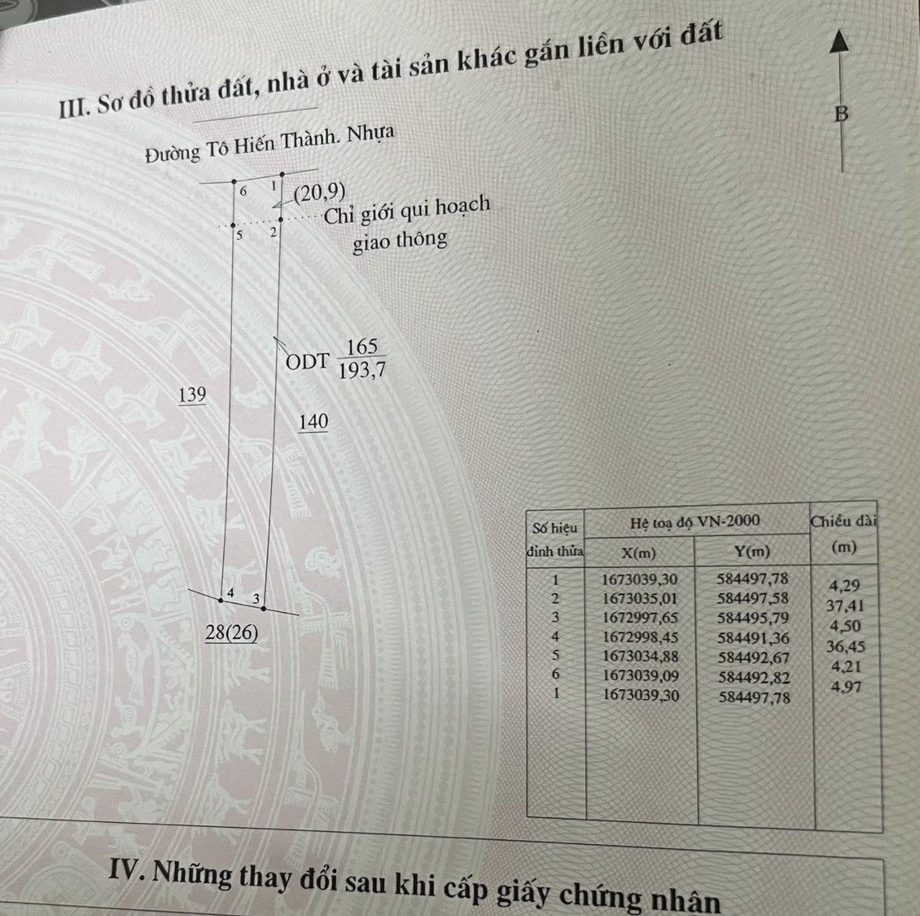 Bán đất 194.9m² có sẵn 194m² thổ cư ngang 6m giá 3.85 tỷ tại Phường Nghĩa Lộ