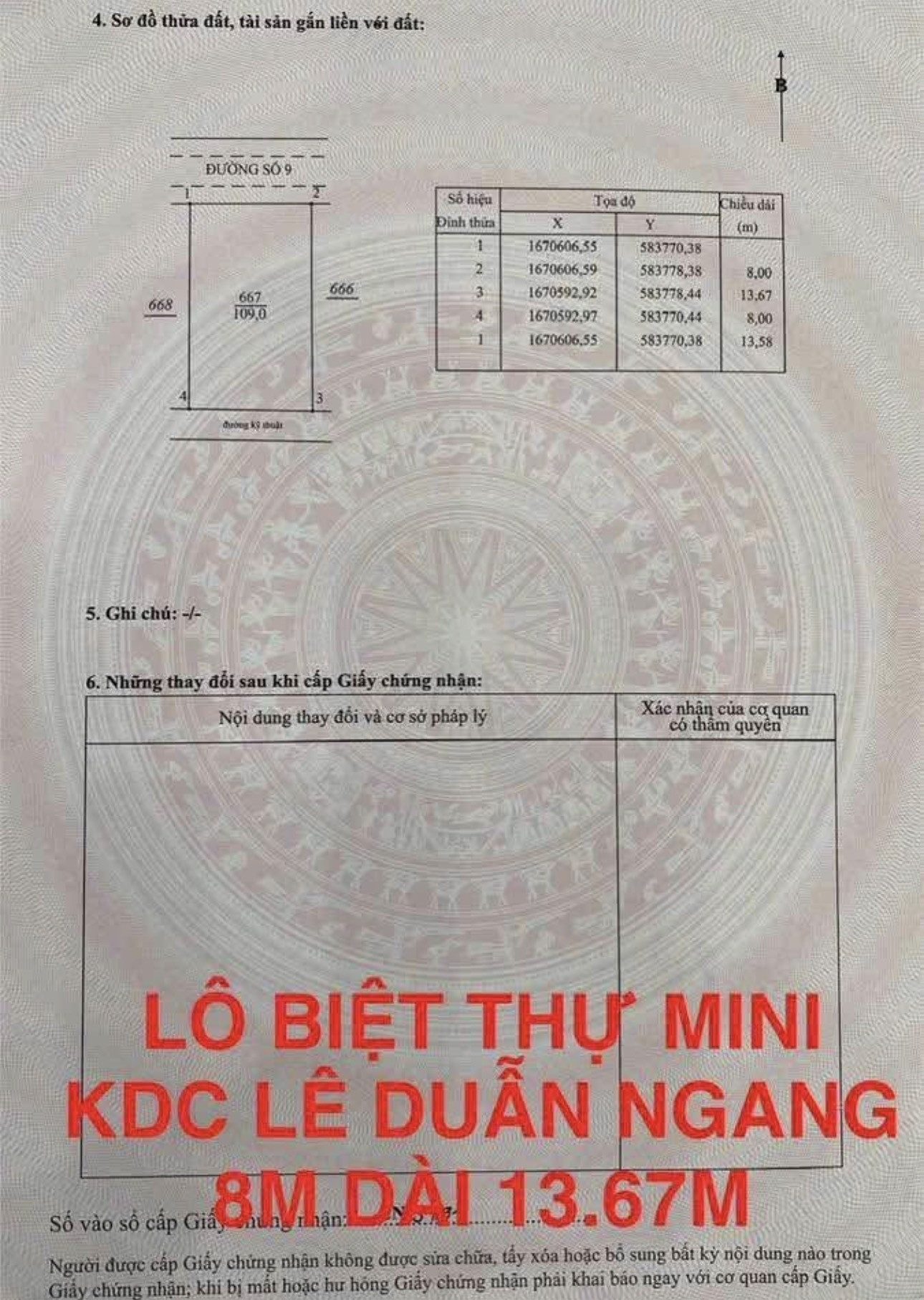 Bán đất 108.9m² có sẵn 108m² thổ cư ngang 8m giá 900 triệu tại Phường Nghĩa Lộ