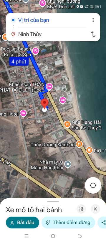Bán đất 208m² 2.2 tỷ tại Phường Ninh Thủy Thị xã Ninh Hòa