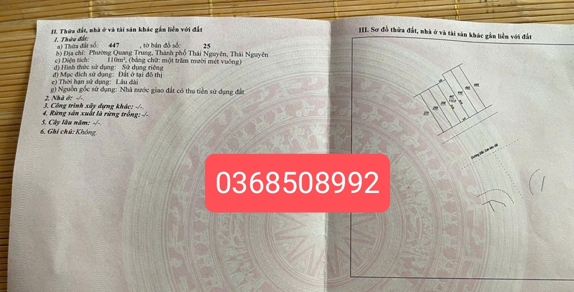 Bán đất 110m² ngang 5m giá 11 tỷ Phường Phan Đình Phùng
