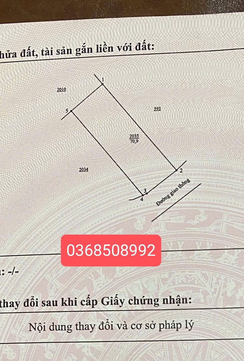 Bán đất 70,9m² ngang 5m giá 2.75 tỷ Phường Phan Đình Phùng