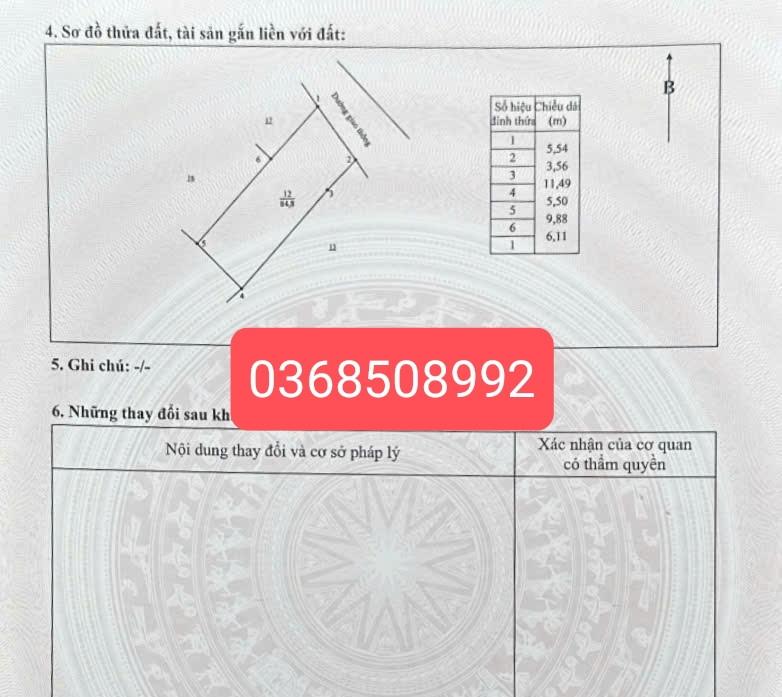 Bán đất 85m² full thổ cư ngang 5,5m giá 3.35 tỷ tại Phường Phan Đình Phùng