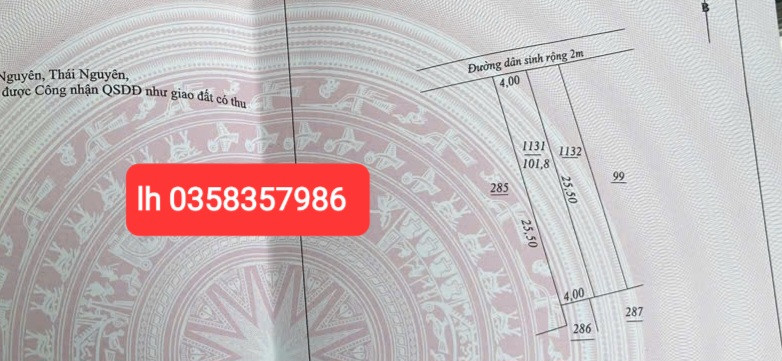 Bán nhà 101.8m² full thổ cư ngang 4m giá 4.05 tỷ tại Phường Phan Đình Phùng