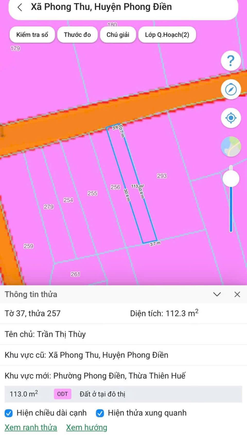 Bán đất 112m² ngang 3,6m giá 490 triệu tại Phường Phong Điền