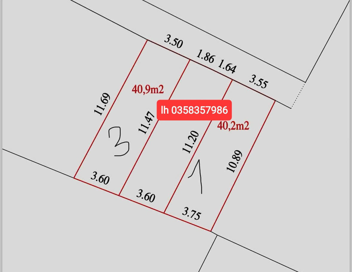 Bán đất 40m² ngang 3.75m giá 1.52 tỷ Phường Phù Khê