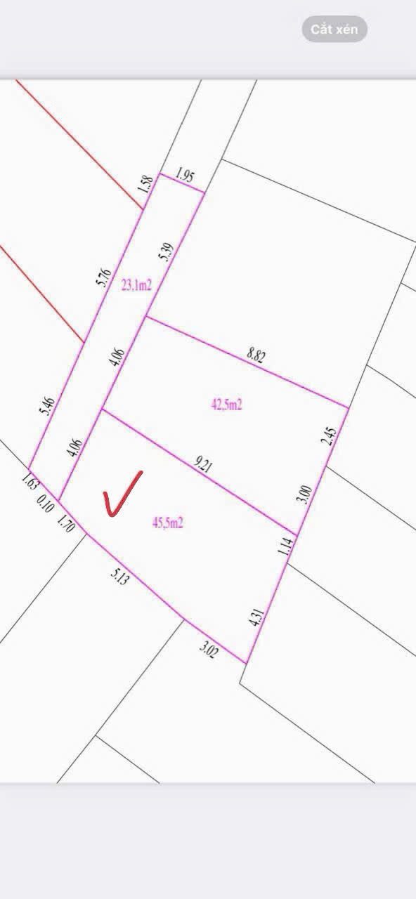 Chỉ 1,25 tỷ bán 45,5m2 đất Kim Thiều Phù Khê Bắc Ninh đường ô tô Lh 0385999322