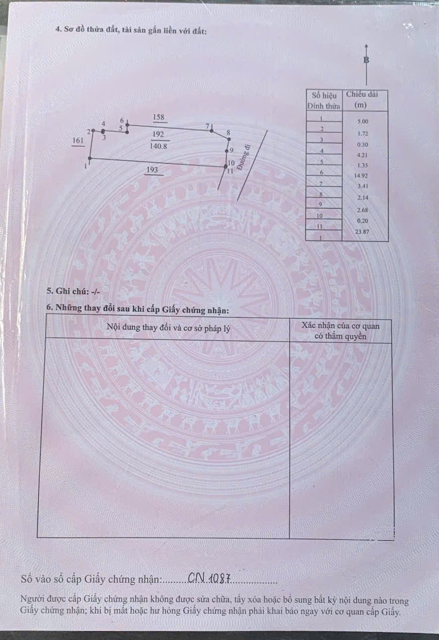Chính chủ Bán 140,8m2 Đất Tại Trấn Rến, Khu Phố Phú Lâm 1, Phường Phú Yên, Đắk Lắk