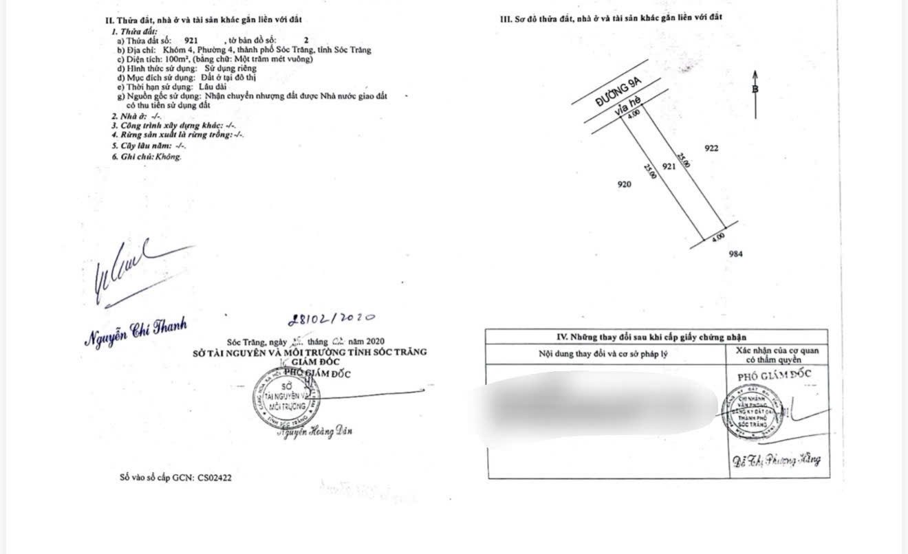 Bán đất 99.8m² full thổ cư ngang 4m giá 1.05 tỷ tại Phường Phú Lợi