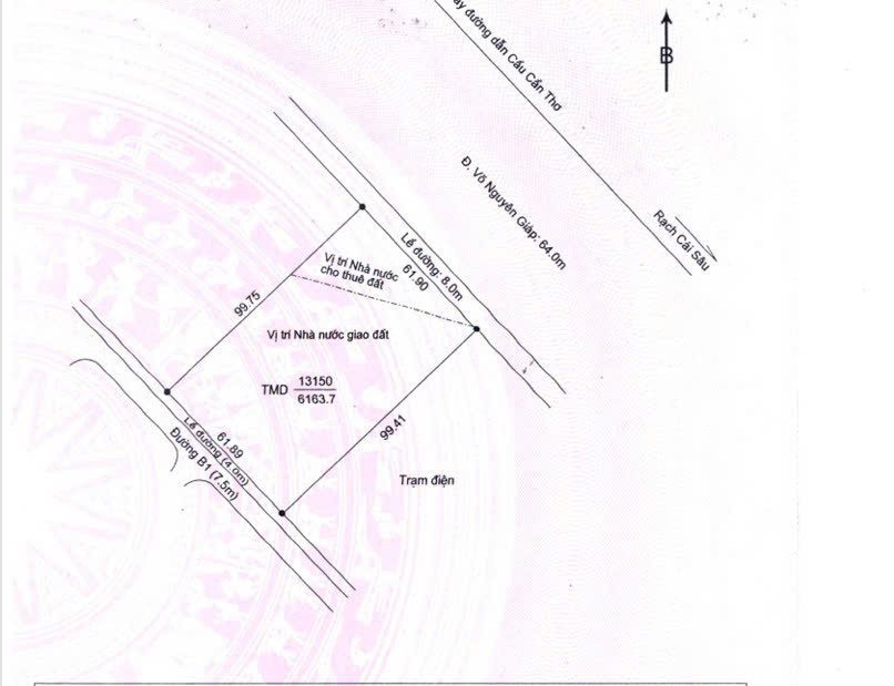 CHỈ 13,7 TRIỆU/M² – MẶT TIỀN VÕ NGUYÊN GIÁP, CÁI RĂNG, CẦN THƠ – QUỸ ĐẤT THƯƠNG MẠI DỊCH VỤ 6.163,7M²