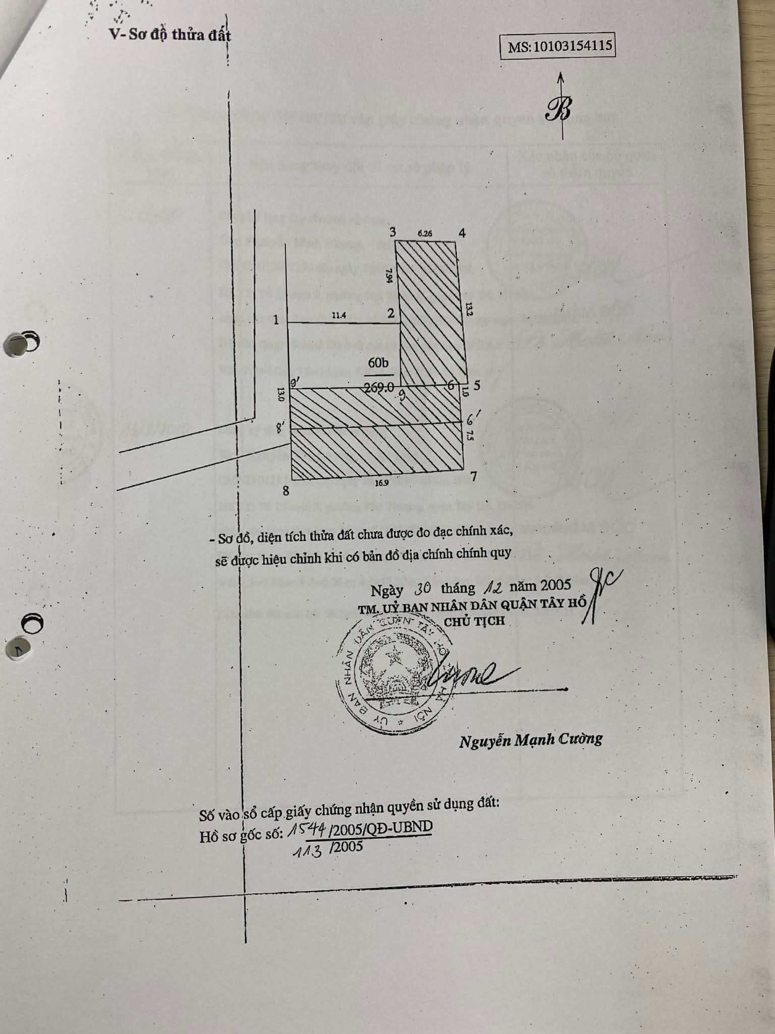 Bán đất 60.8m² full thổ cư ngang 5.1m giá 13.4 tỷ tại Phường Phú Thượng