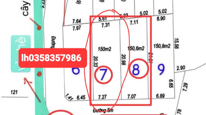 Bán đất 150m² ngang 7.31m giá 450 triệu Phường Phúc Thuận