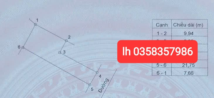 Bán đất 100m² ngang 7.66m giá 3.05 tỷ Phường Phúc Yên