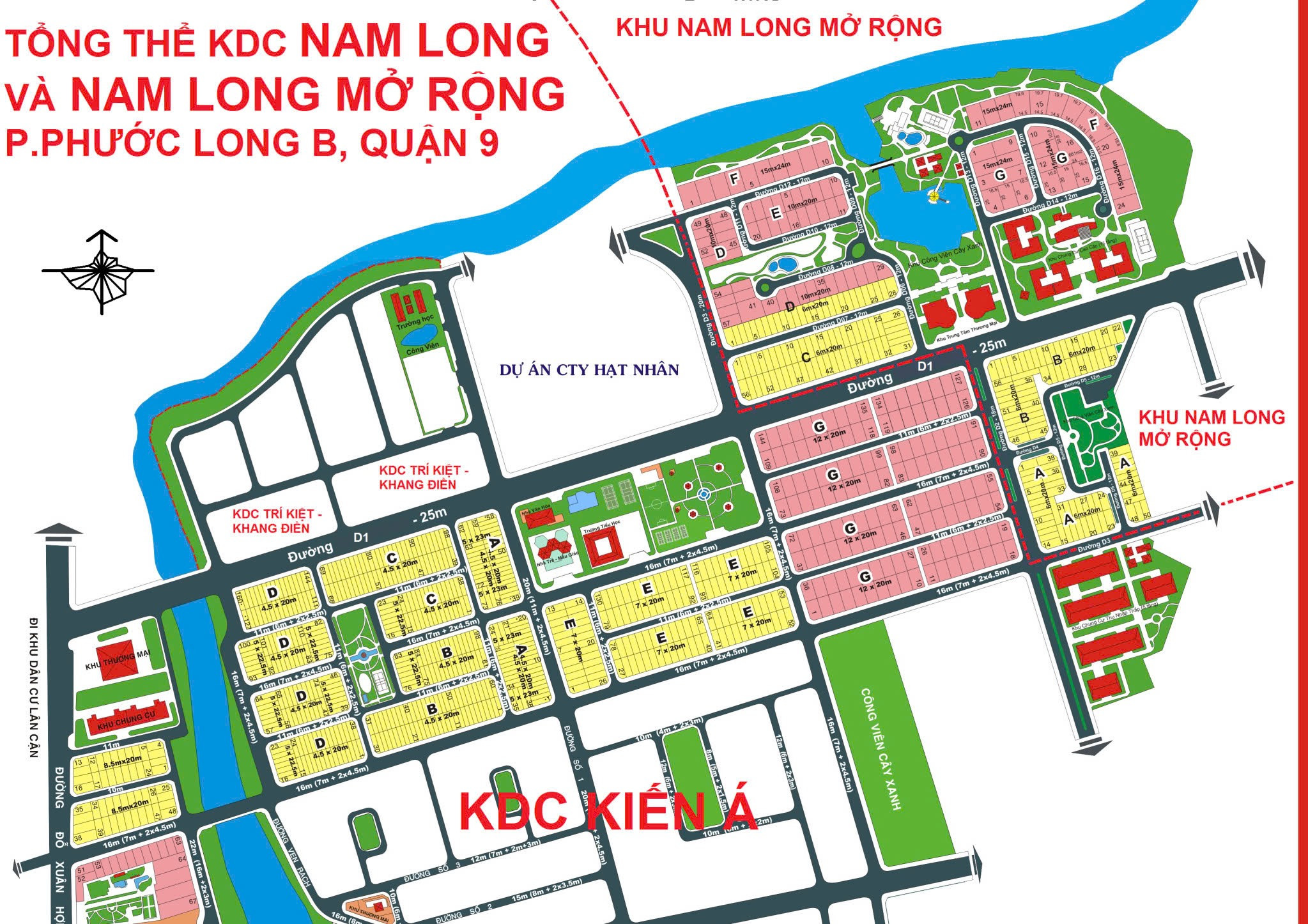 Đất 120m ngang 6m, Khu Nam Long, P Phước Long B, Q9 cũ.