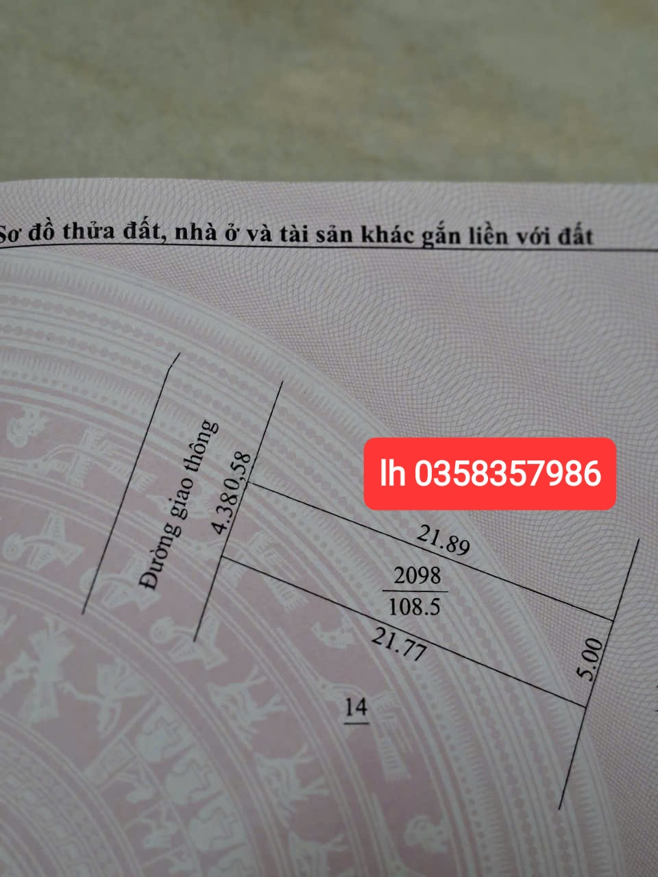Bán đất 108.5m² ngang 5m giá 2.5 tỷ Phường Quan Triều