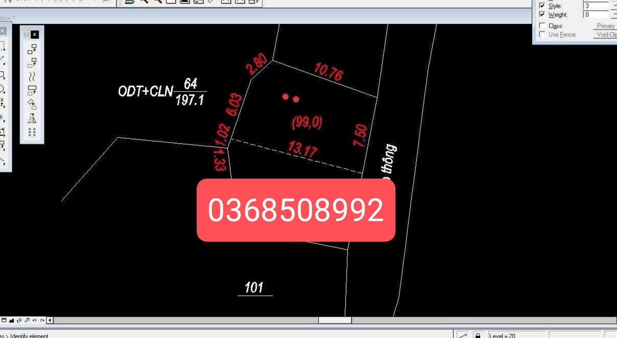 Bán đất 99m² ngang 7,5m giá 1.2 tỷ Phường Quan Triều