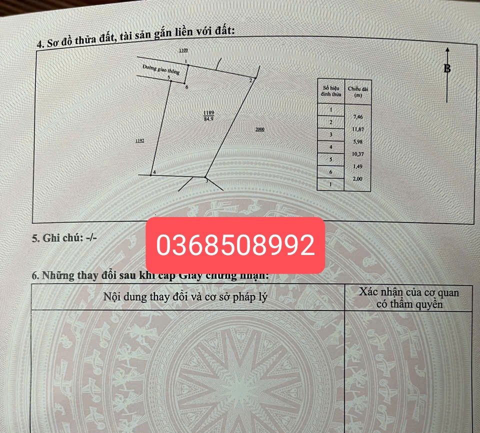 Bán đất 85m² ngang 7m giá 980 triệu Phường Quan Triều