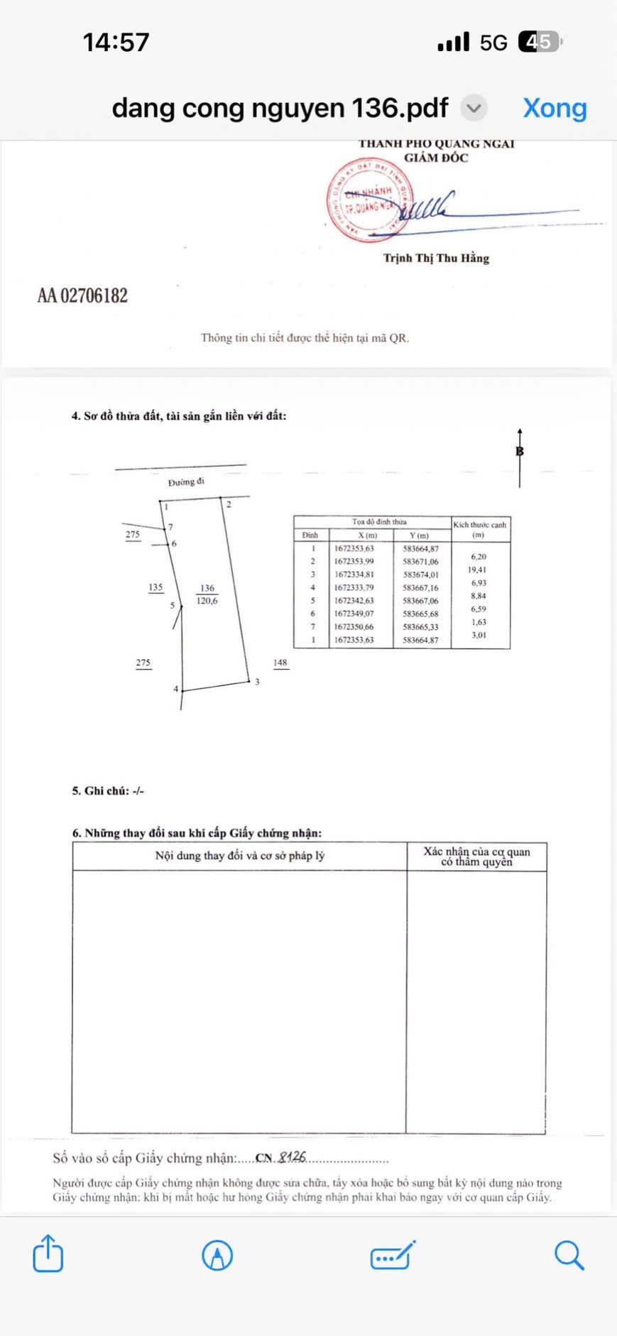 Lô đất chính chủ cần muốn bán ở phường Quảng Phú, thành phố Quảng ngãi. Diện tích 120m2, giá 750triệu