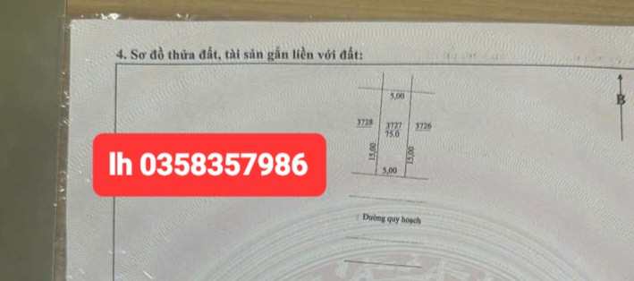 Bán đất 75m² ngang 5m giá 2.5 tỷ Phường Quyết Thắng