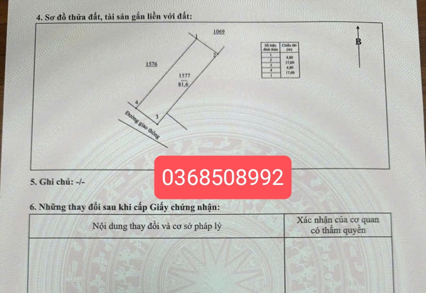 Bán đất 81,6m² ngang 4,8m giá 2.25 tỷ Phường Quyết Thắng