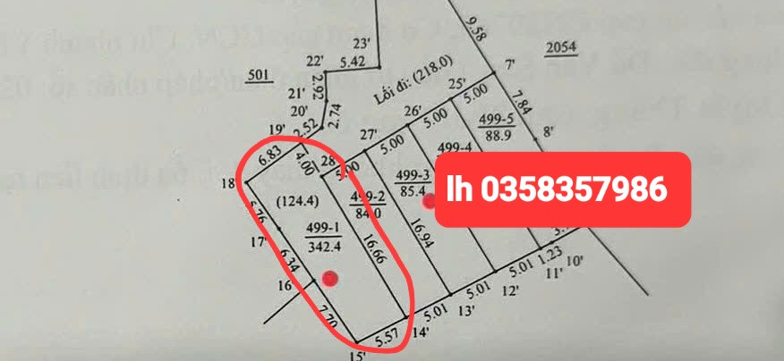 Bán đất 342.4m² ngang 6.83m giá 2.43 tỷ Phường Quyết Thắng