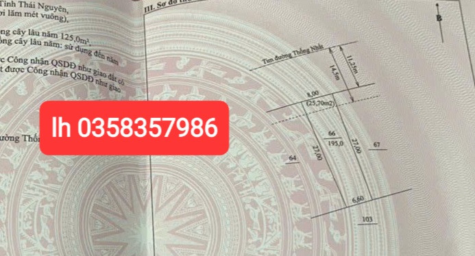 Bán đất 195m² ngang 8m giá 3.2 tỷ Phường Sông Công