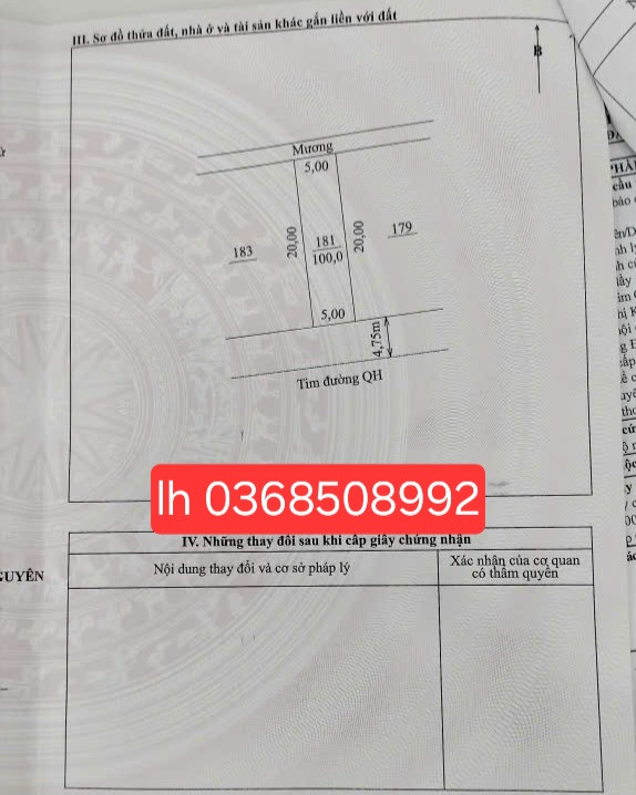 Bán đất 100m² ngang 5m giá 1.78 tỷ Phường Sông Công