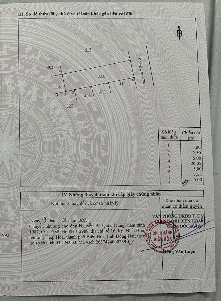 Cần tiền bán gấp 100.2m² ngang 5m giá 1.5 tỷ tại Phường Tam Phước cách Sân bay Long Thành 10p sổ hồng riêng