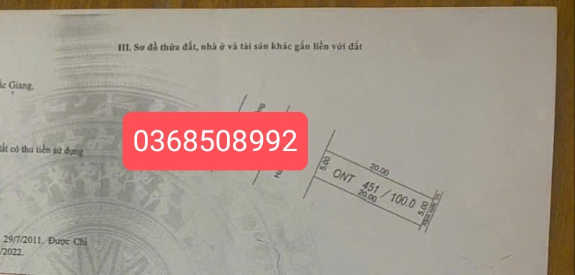 Bán đất 100m² ngang 5m giá 1.83 tỷ Phường Tân An