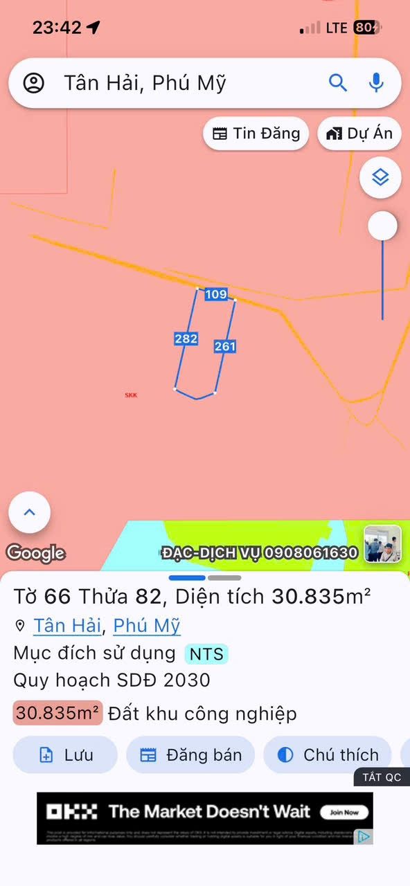 Bán đất 4000000m² ngang 3000m giá 2400 tỷ tại Phường Tân Hải