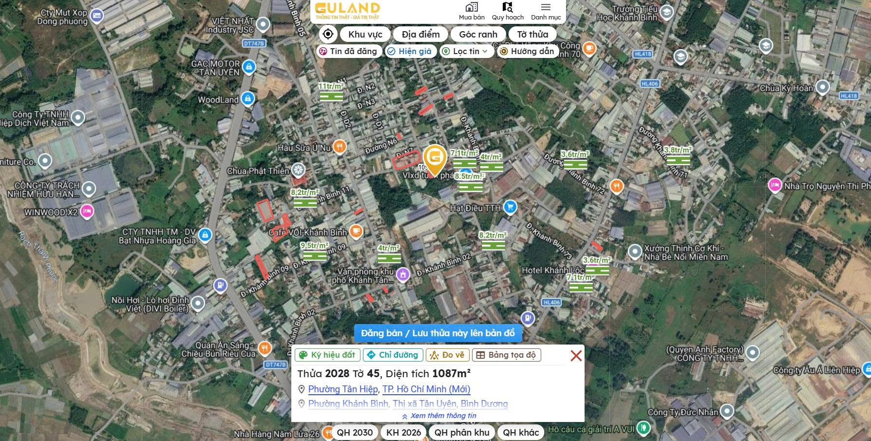 Bán đất 1087m² có sẵn 300m² thổ cư ngang 16m giá 10 tỷ tại Phường Tân Hiệp
