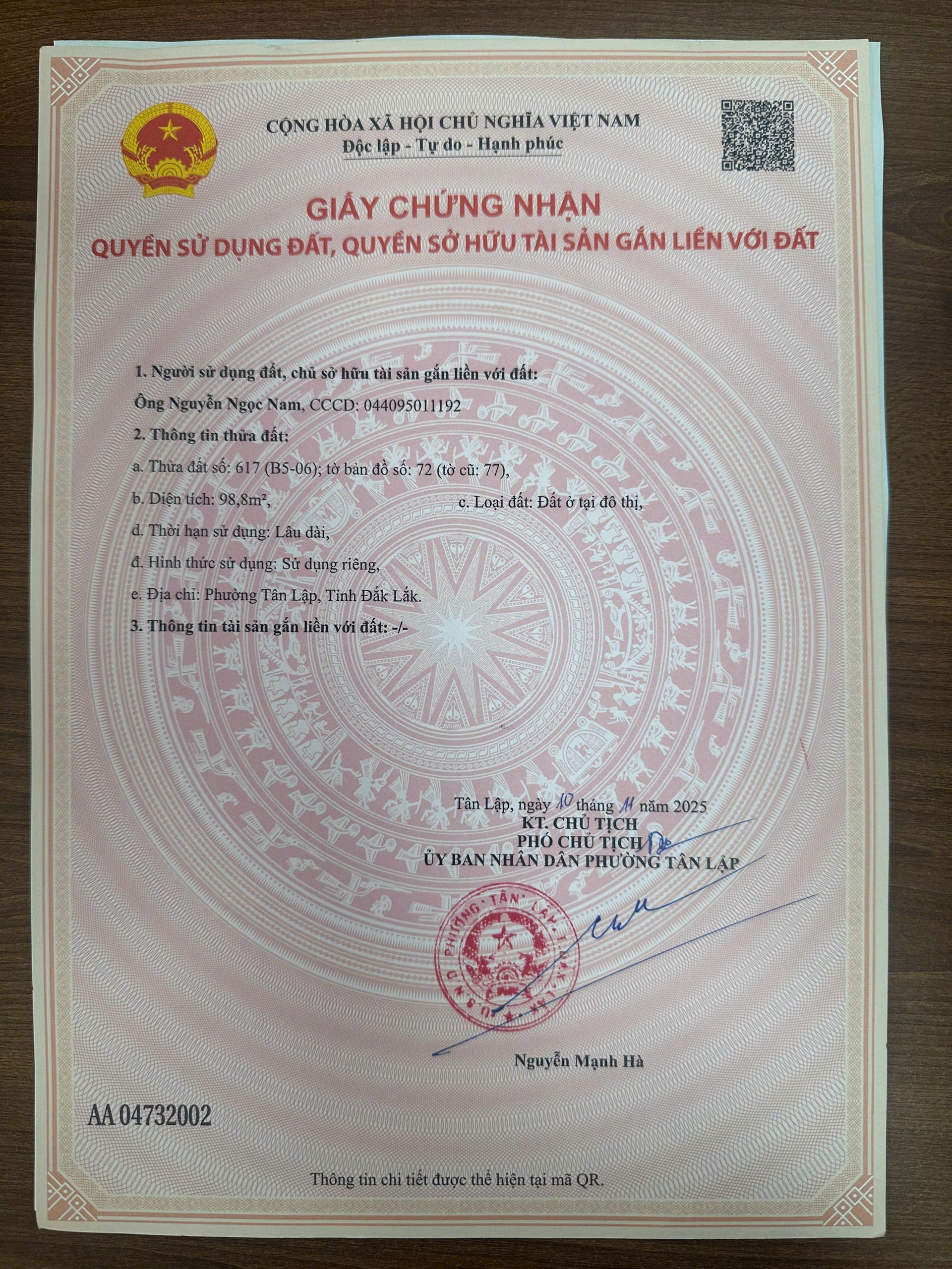 MẶT TIỀN HOÀNG MINH dân trí cao, kinh doanh sầm uất.
Diện tích 100m2 giá 6ty2