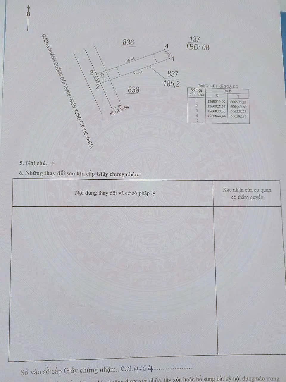 Đất đường nhựa sát Đường Huyện DH507 xã Phước Thành Hồ Chí Minh giá 530tr