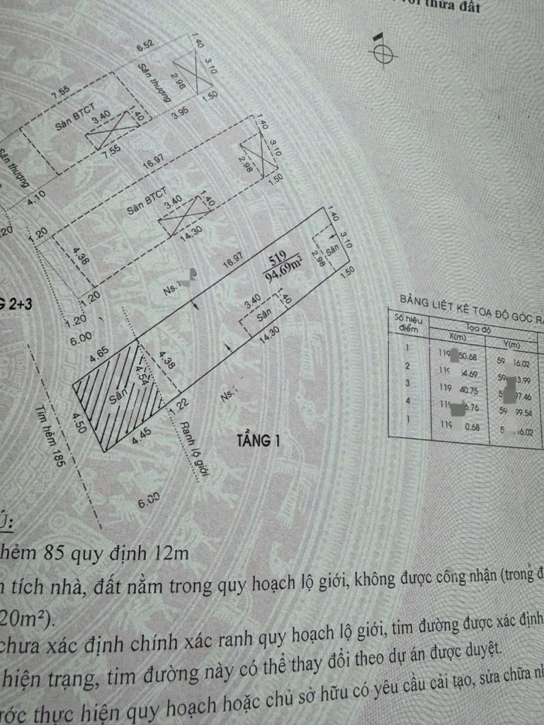Bán nhà 95m² ngang 4.5m giá 13.47 tỷ Phường Tân Sơn