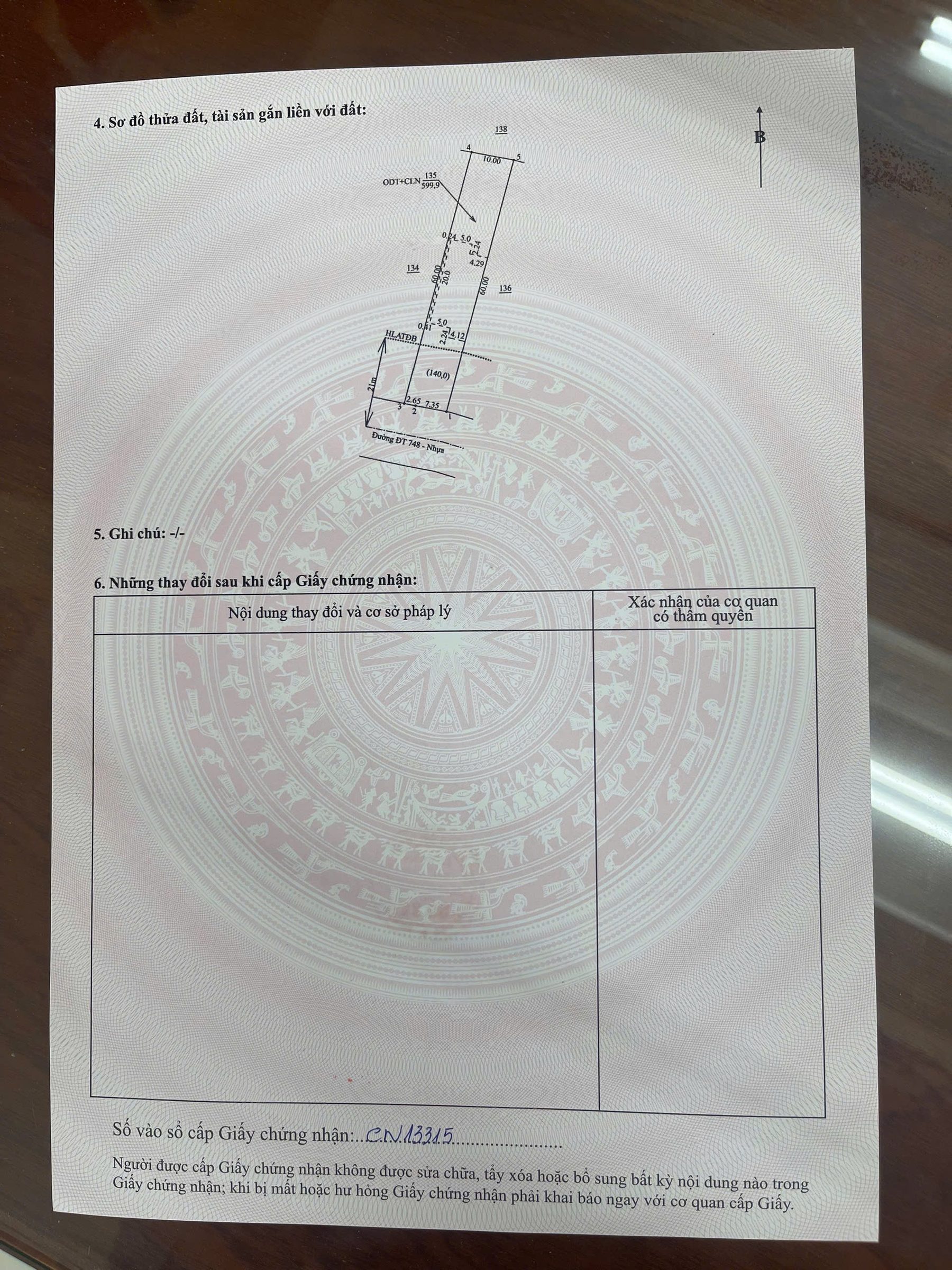 Bán đất 600m² có sẵn 190m² thổ cư ngang 10m giá 3.7 tỷ tại Phường Tây Nam