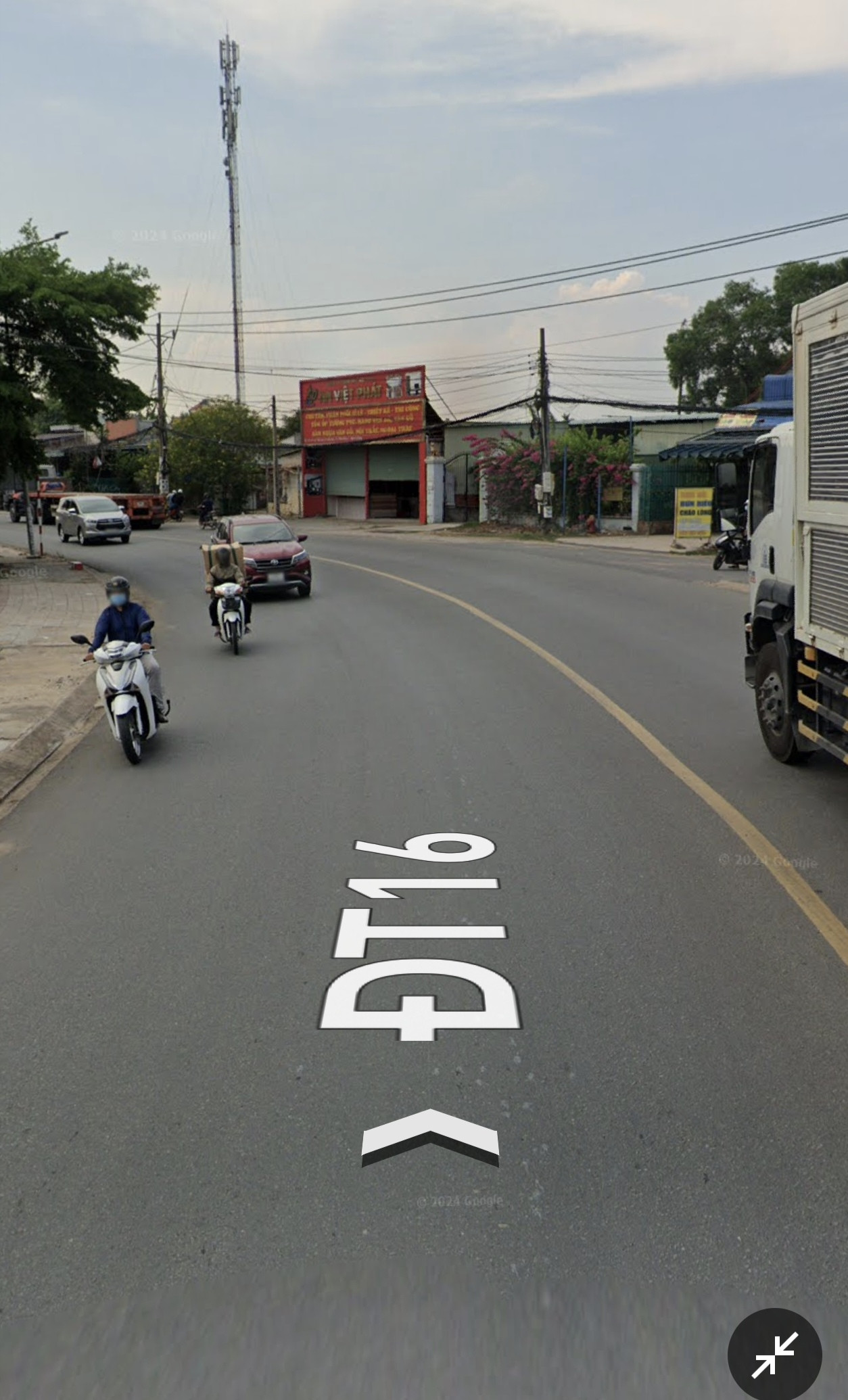 Bán 413 m2 đất mặt tiền đường DT747 Thái Hòa.