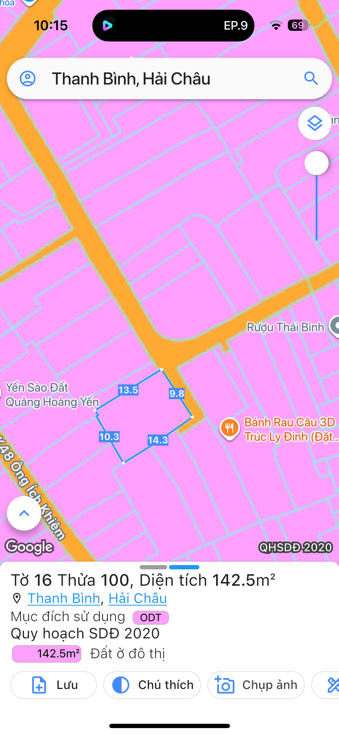 Bán Đất 142,5m² tại Phường Thanh Bình Quận Hải Châu Đà Nẵng