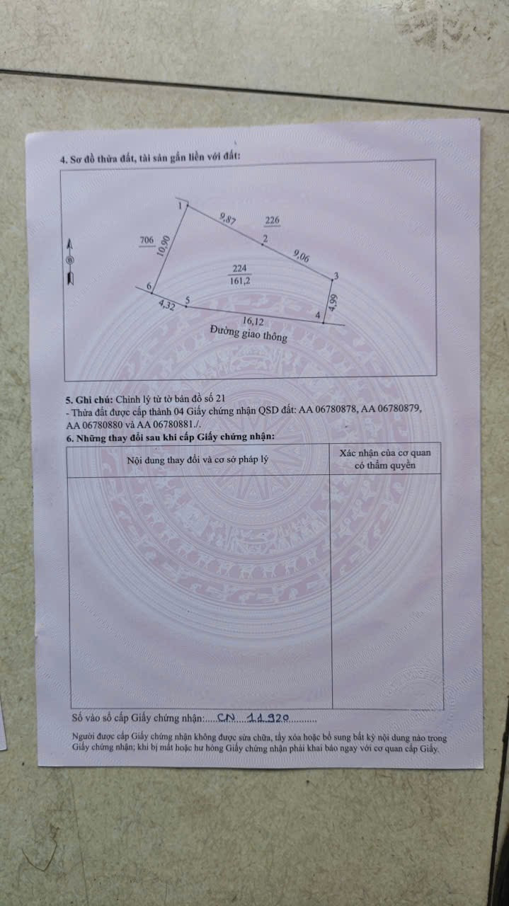 Bán đất 161m² có sẵn 150m² thổ cư ngang 10m giá 2.3 tỷ tại Phường Thanh Miếu