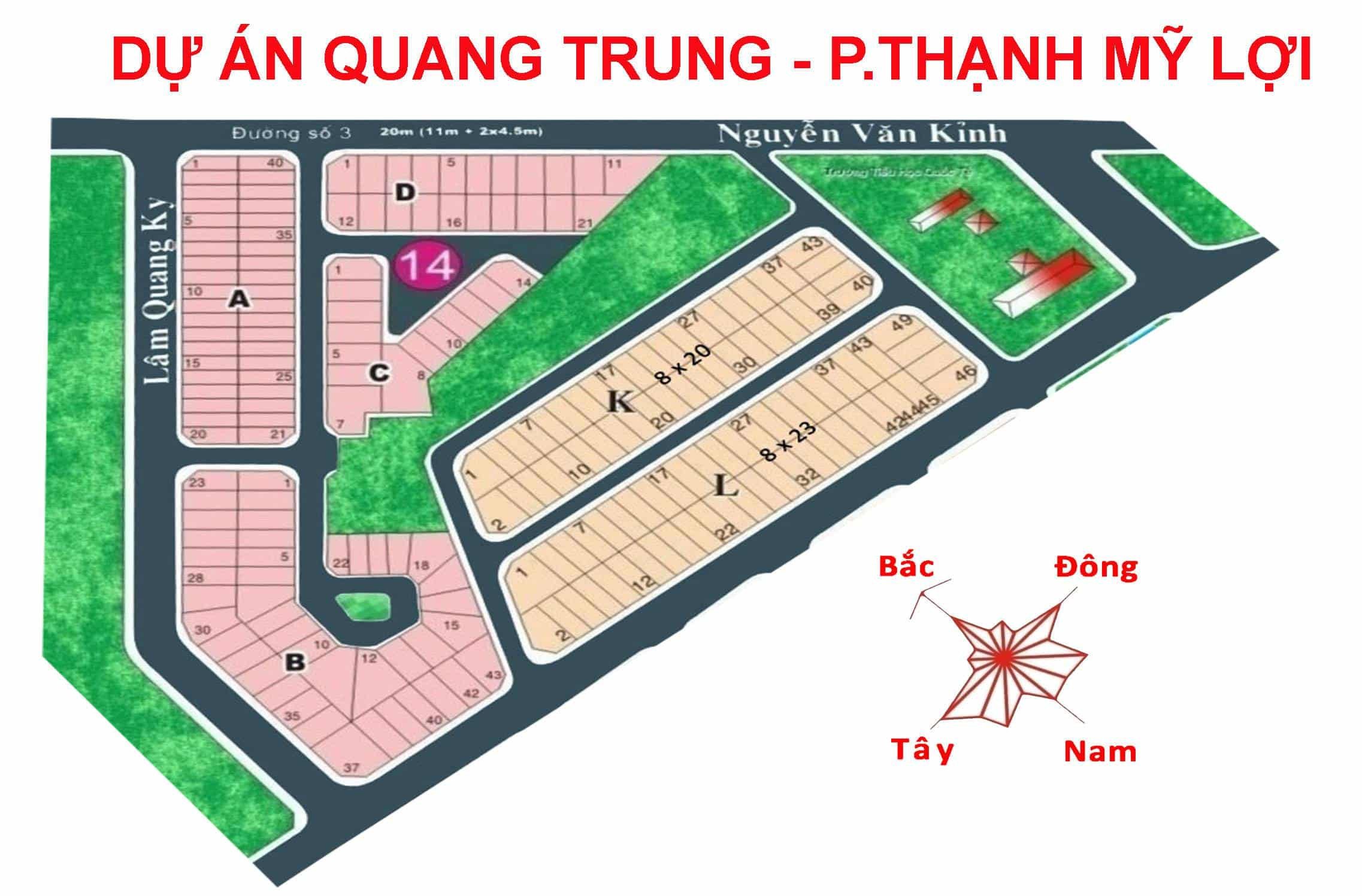 Chính chủ cần bán lô đất nền dự án Quang Trung TML Q2, dt 10x20m, hướng Đông Nam mát mẻ, tìm khách thiện chí