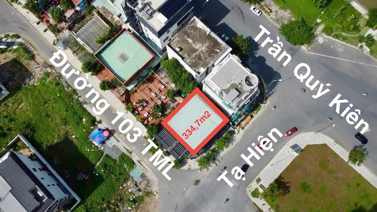 Bán nên đất biệt thự nền góc dự án Huy Hoàng mặt tiền Tạ Hiện đối diện chung cư