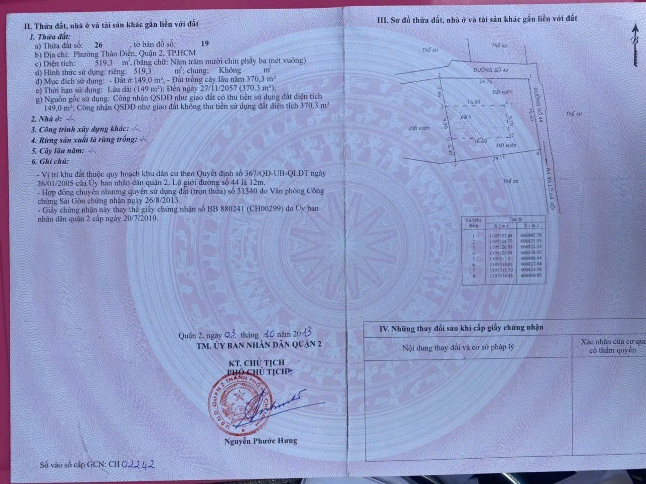 BDS HVL CHÀO BÁN LÔ 2MT TRẦN VĂN SẮC Q2 GIÁ TỐT